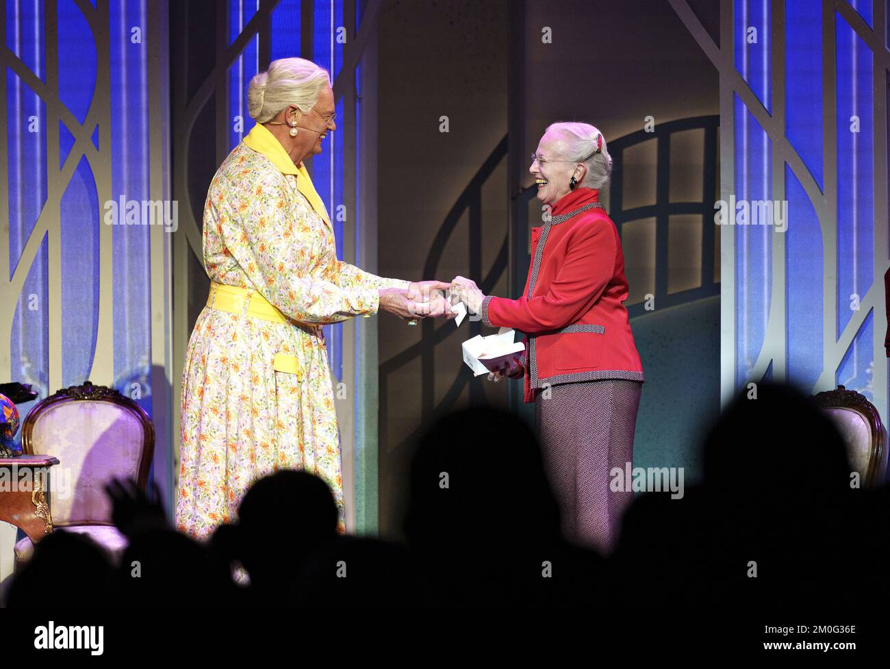 Queen Margrethe Surprising Danish revue icon Ulf Pilgaard on stage, as ...