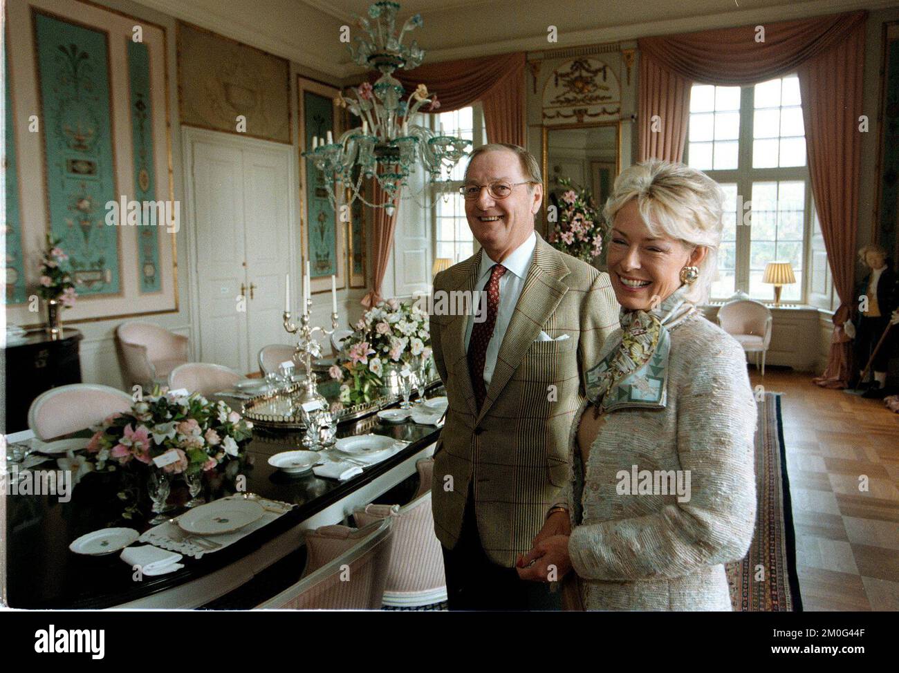 Niels Krabbe Luel-Brockdorff with his wife at Valdemar Castle Stock