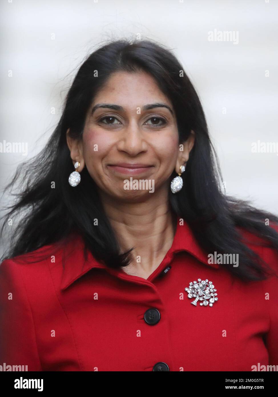 Downing Street, London, UK. 6th Dec, 2022. Secretary of State for the Home Department Suella Braverman arrives for the weekly Cabinet Meeting at No 10 Downing Street. Credit: Uwe Deffner/Alamy Live News Stock Photo