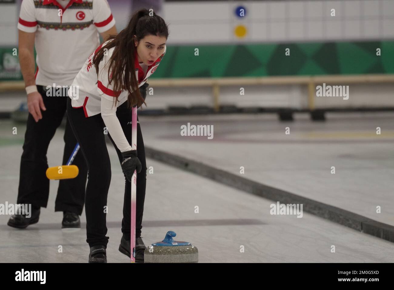 Dumfries, Scotland, 6 December 2022. Dilsat Yildiz playing for Turkiye
