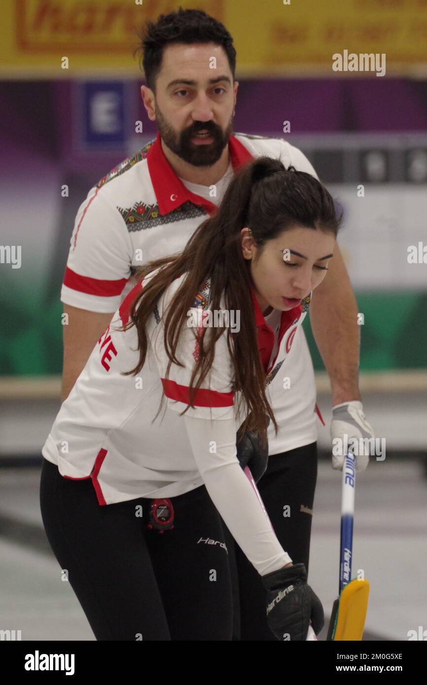 Dumfries, Scotland, 6 December 2022. Bilal Omer Cakir and Dilsat Yildiz