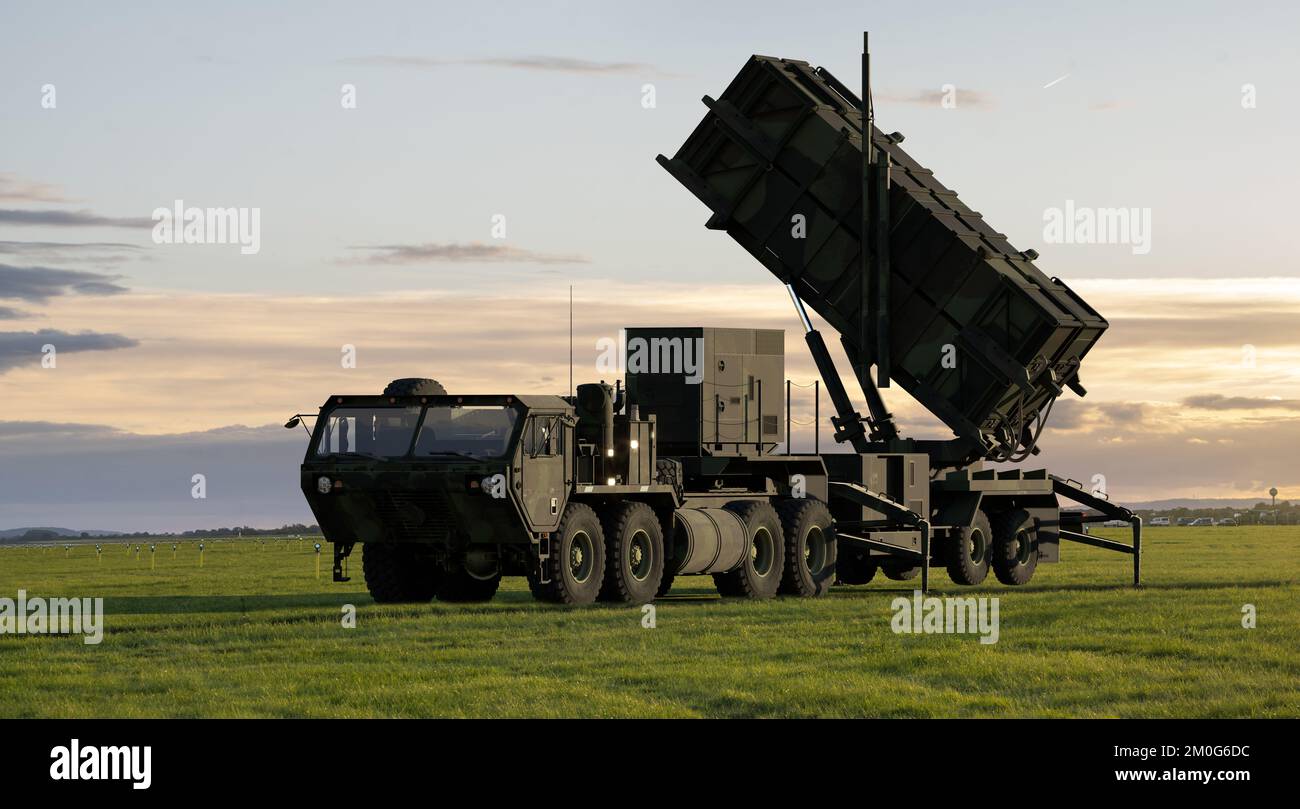MIM 104 Patriot US Surface to air Missile System On A Mobile Vehicle MIM 104 Patriot US Surface to air Missile System On A Mobile Vehicle