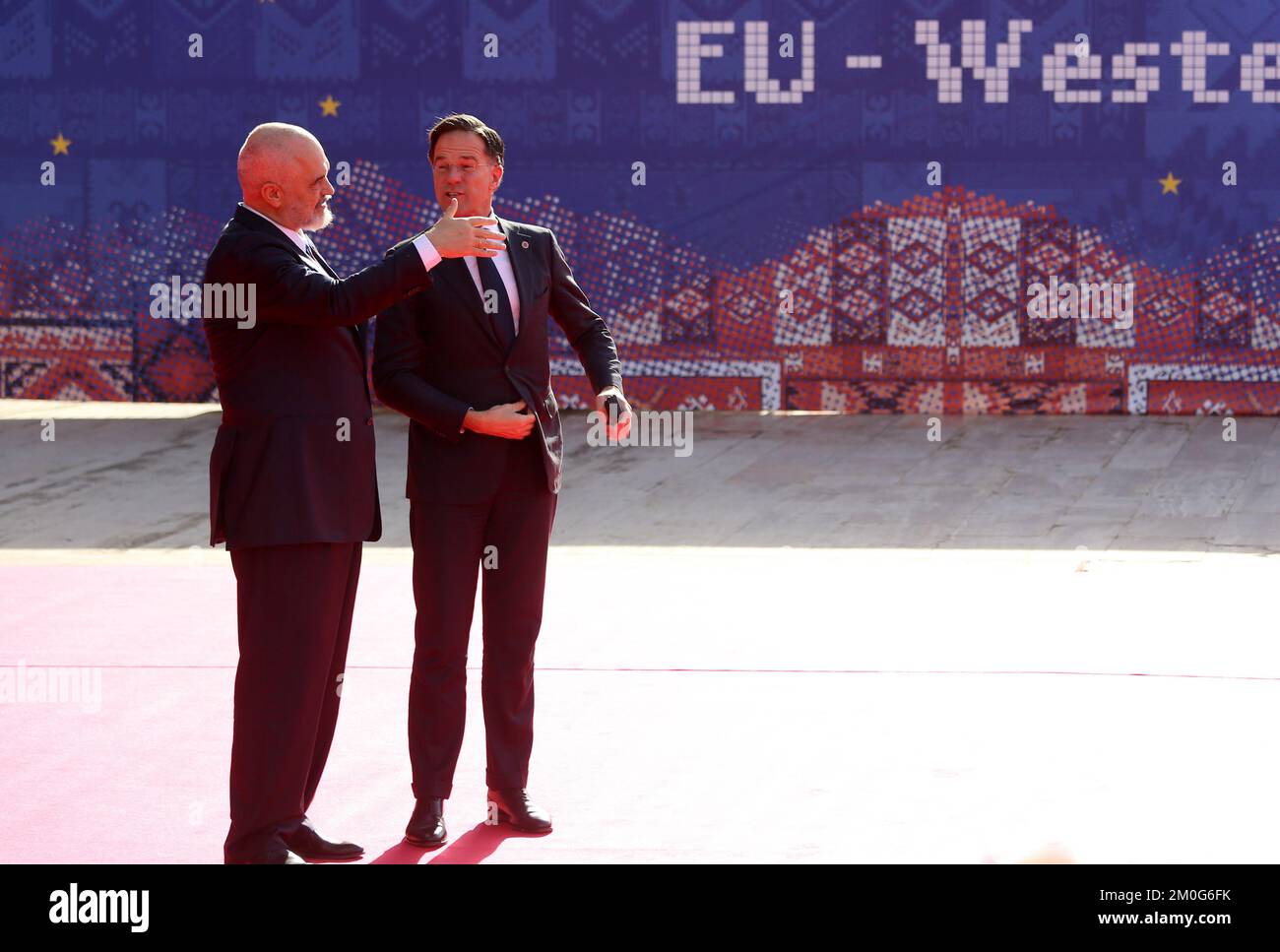 Tirana, Albania on December 12, 2022. Albanian Prime Minister Edi Rama