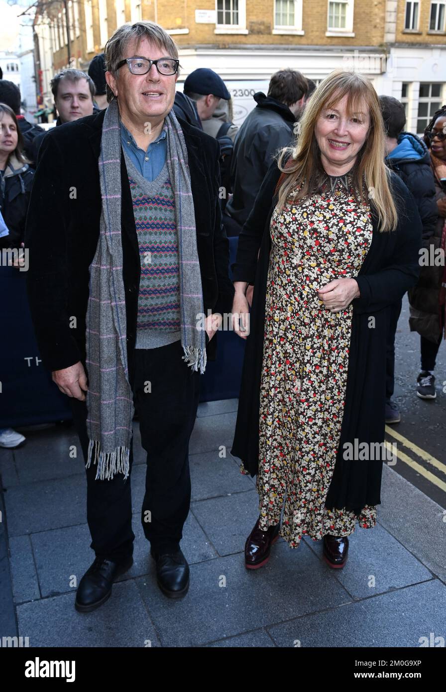 December 6th, 2022, London, UK. Giles Wood and Mary Killen arriving at the TRIC Christmas Charity Lunch, The Londoner Hotel, London. Credit: Doug Peters/EMPICS/Alamy Live News Stock Photo