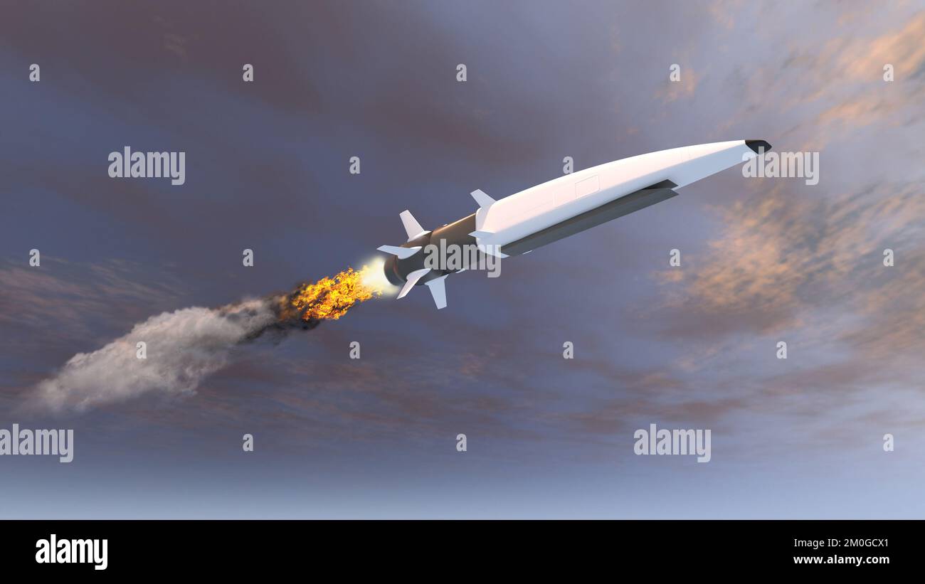 Hypersonic missile Stock Photo