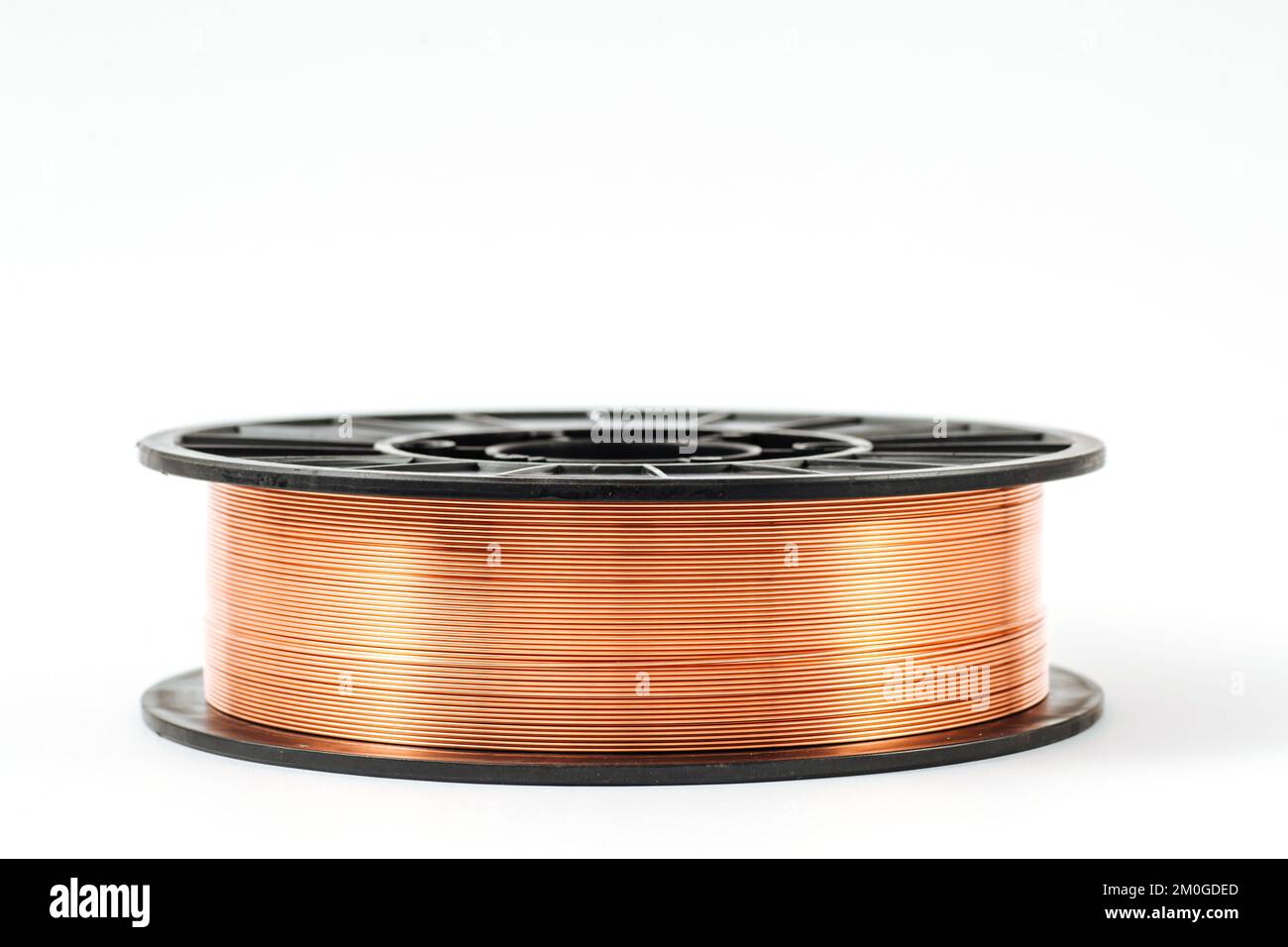 Welding wire spool on a white background Stock Photo Alamy