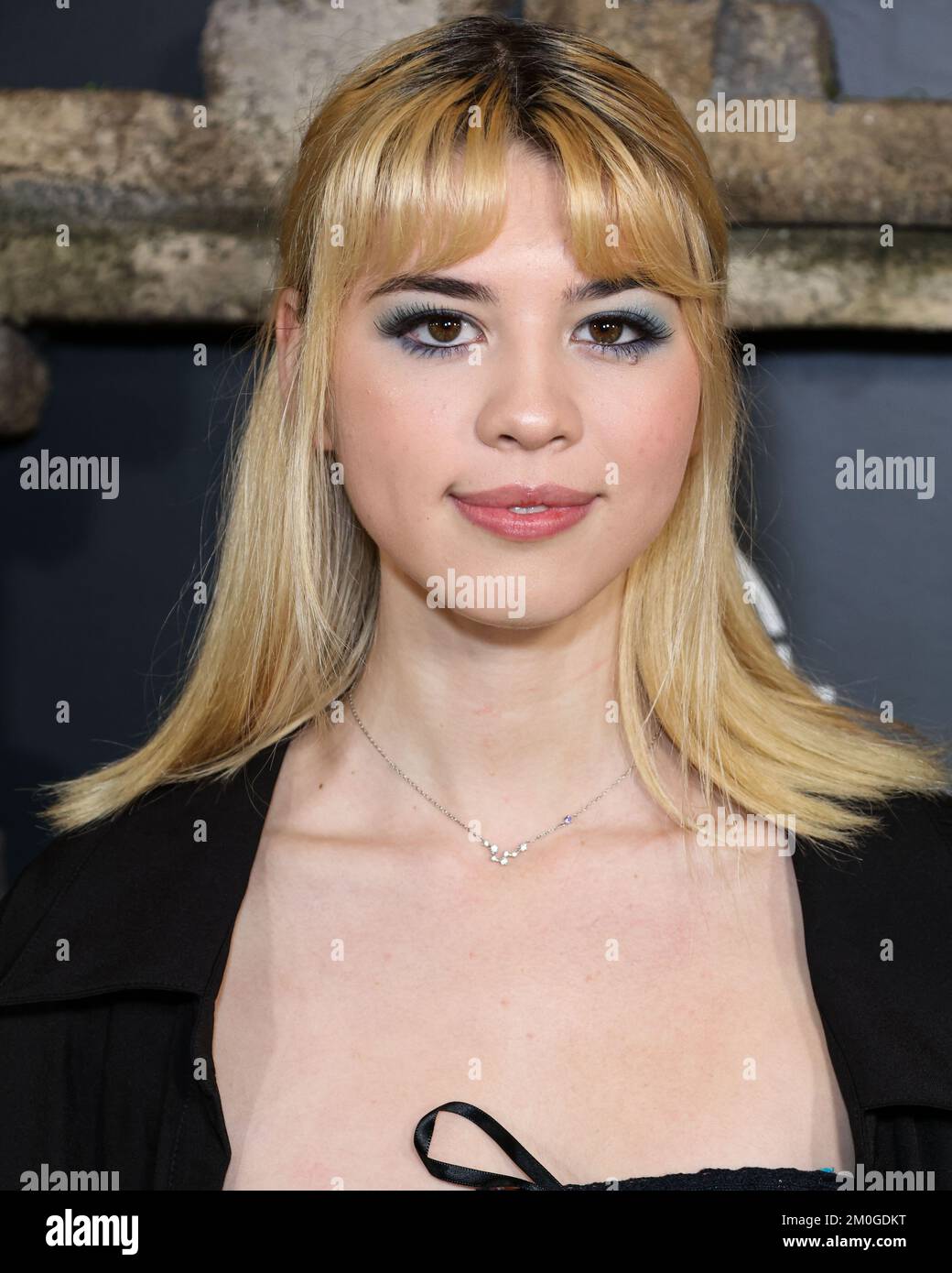 HOLLYWOOD, LOS ANGELES, CALIFORNIA, USA - DECEMBER 05: Callie Haverda  arrives at the Disney+ Original Series 'National Treasure: Edge Of History'  Season 1 Red Carpet Event held at the El Capitan Theatre