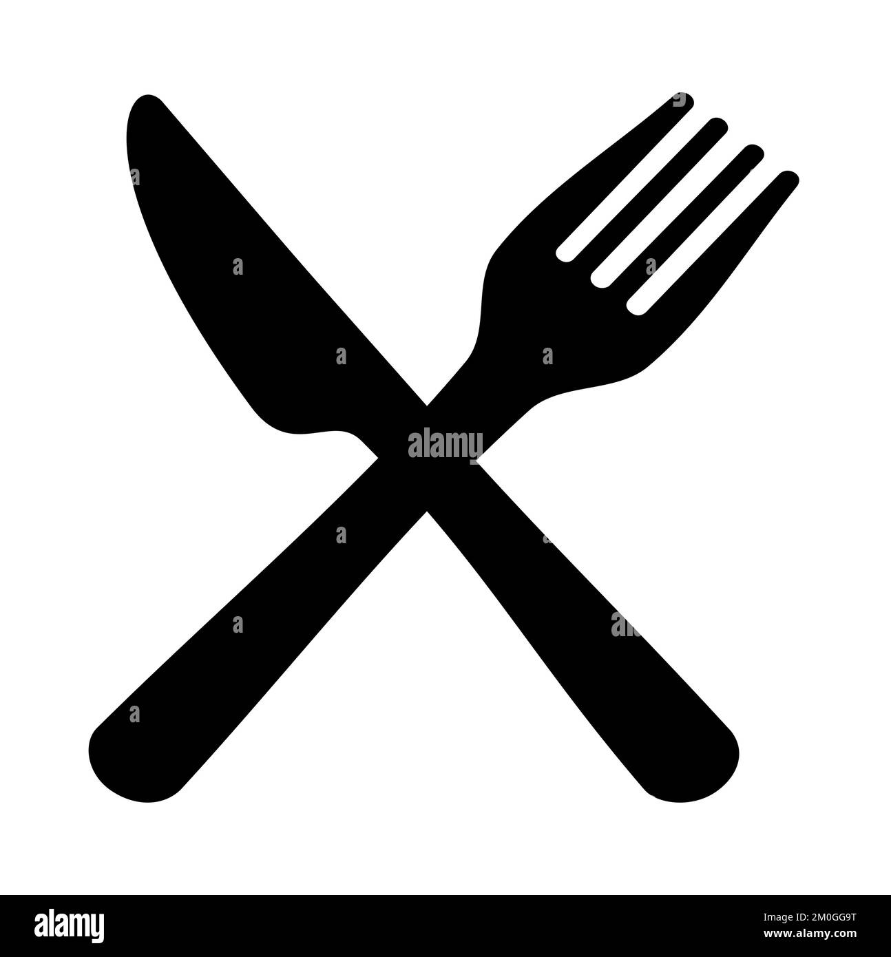 CROSSED KNIFE AND FORK PICTOGRAM VECTORIZED GRAPHIC RESOURCE Stock crossed-knife-and-fork-pictogram-vectorized-graphic-resource-stock