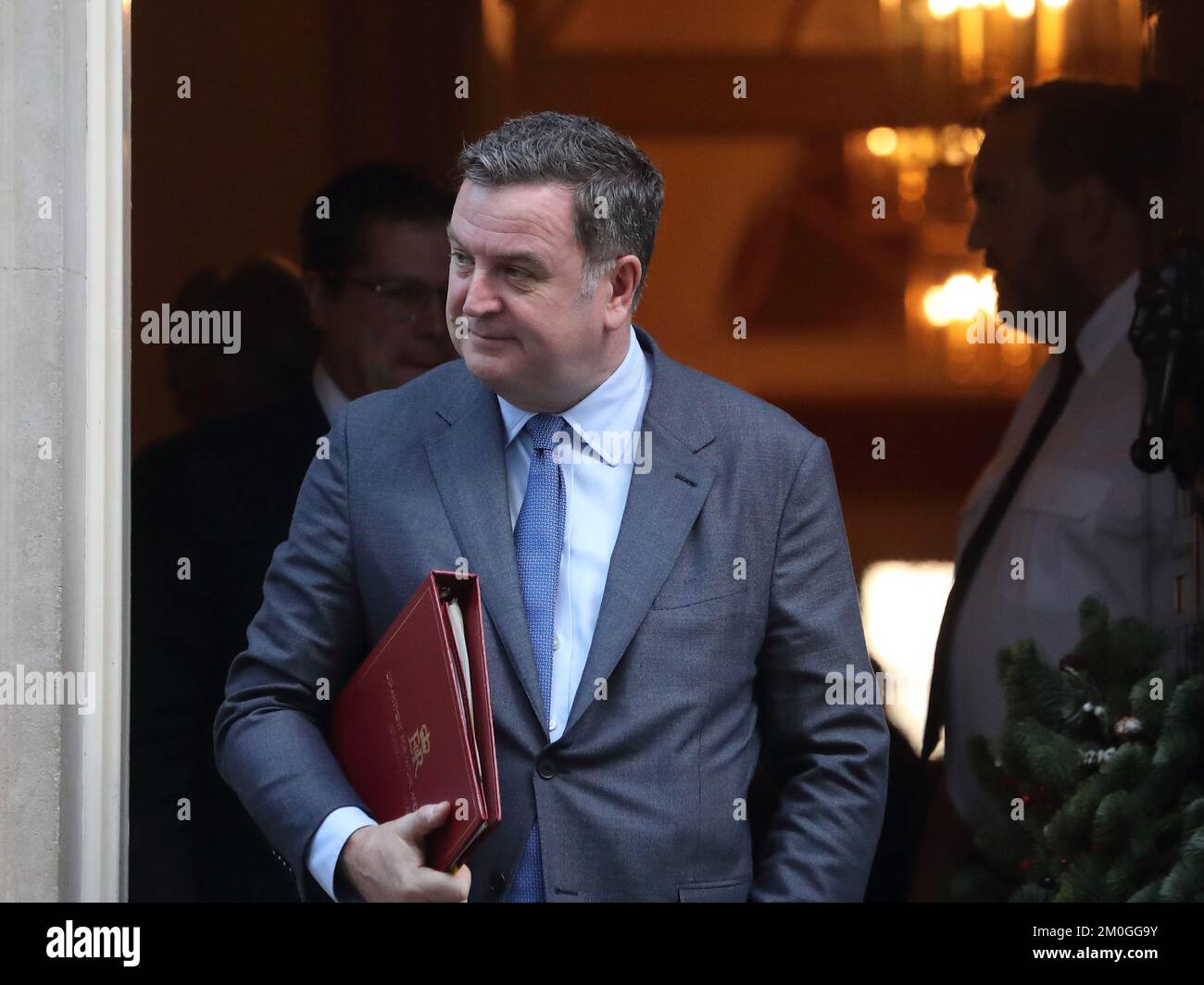 Downing Street, London, UK. 6th Dec, 2022. Secretary of State for Work and Pensions Mel Stride leaves after the weekly Cabinet Meeting at No 10 Downing Street. Credit: Uwe Deffner/Alamy Live News Stock Photo