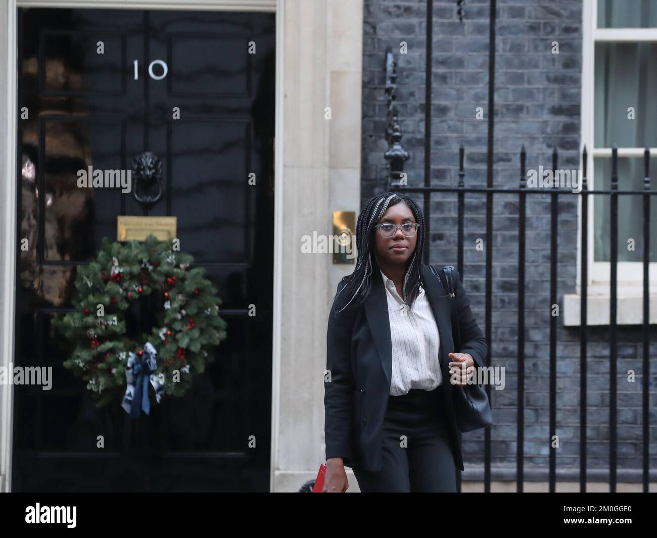 Downing Street, London, UK. 6th Dec, 2022. Secretary of State for International Trade Kemi Badenoch leaves after the weekly Cabinet Meeting at No 10 Downing Street. Credit: Uwe Deffner/Alamy Live News Stock Photo