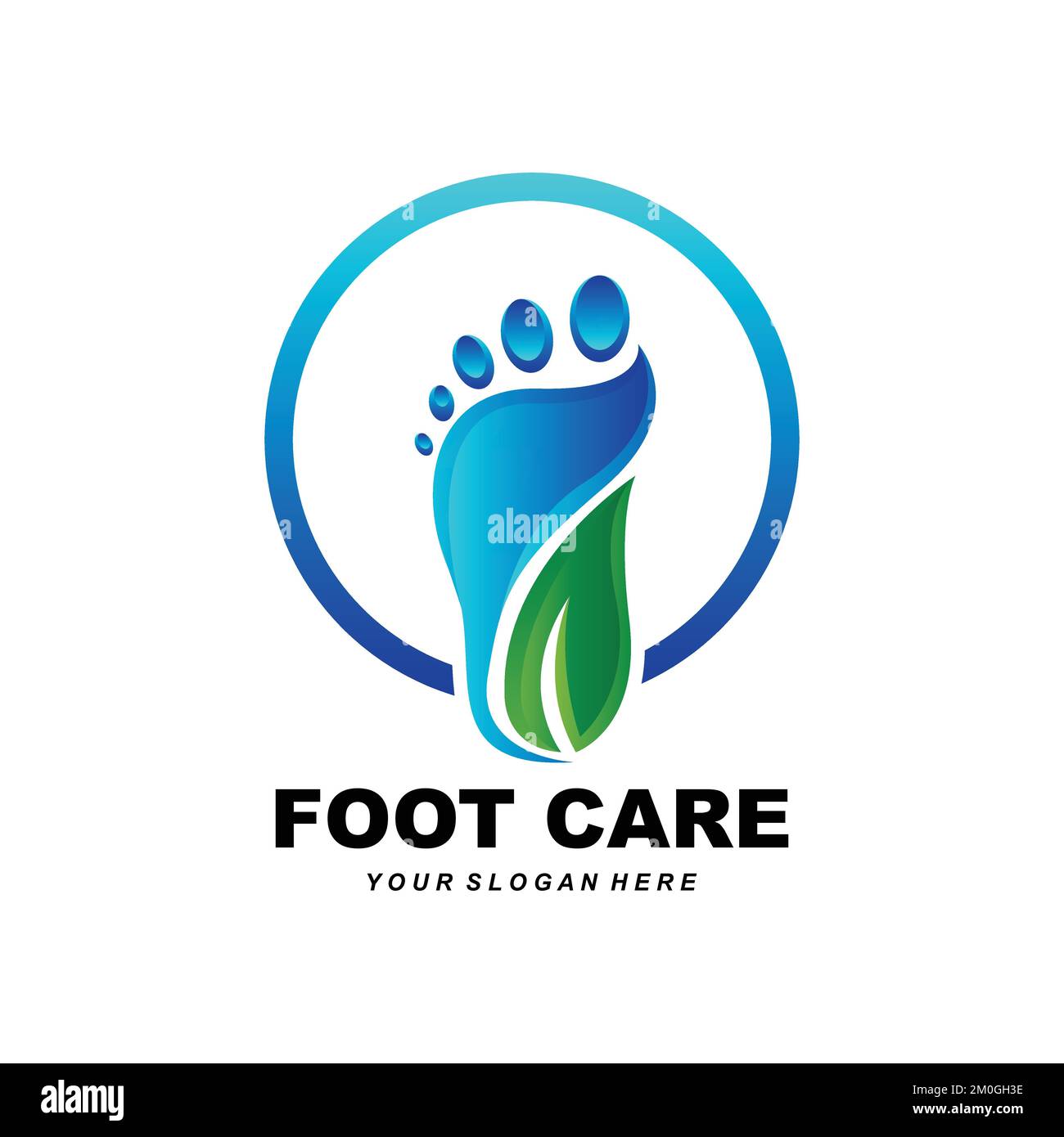 Foot Care Logo Design Health Illustration Woman Pedicure Salon Vector Stock Vector Image & Art