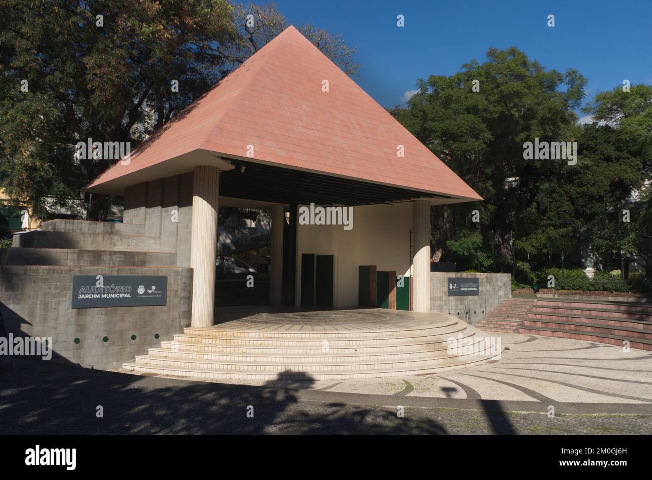 The Outdoor Auditorium in the Municipal Gardens, Funchal, Madeira, Portugal. Stock Photo