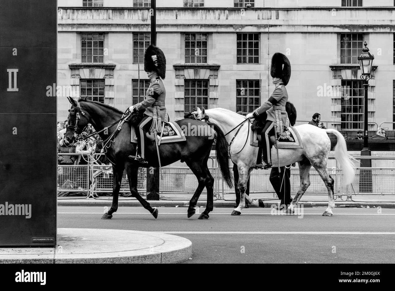 Mounted Guards Take Part In Queen Elizabeth II Funeral Procession