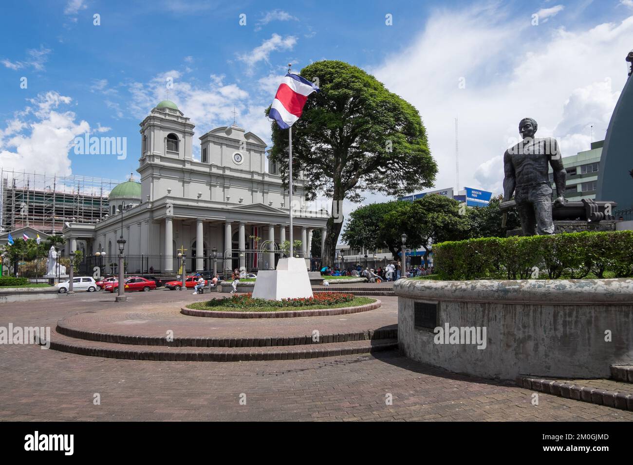 Square and cathedral of San José, capital of Costa Rica Stock Photo