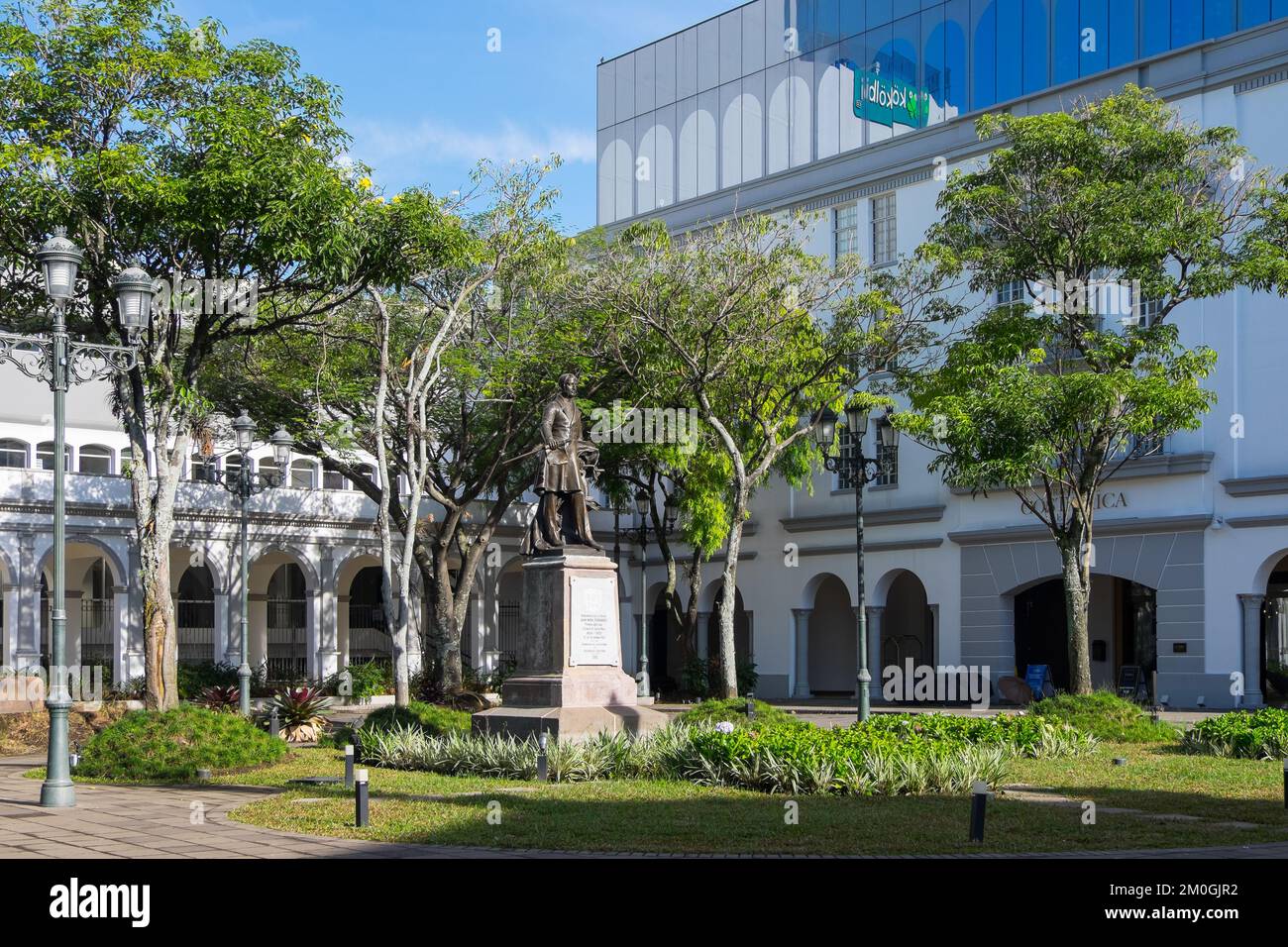 Juan Mora Fernandez square in the urban center of San José in Costa Rica Stock Photo