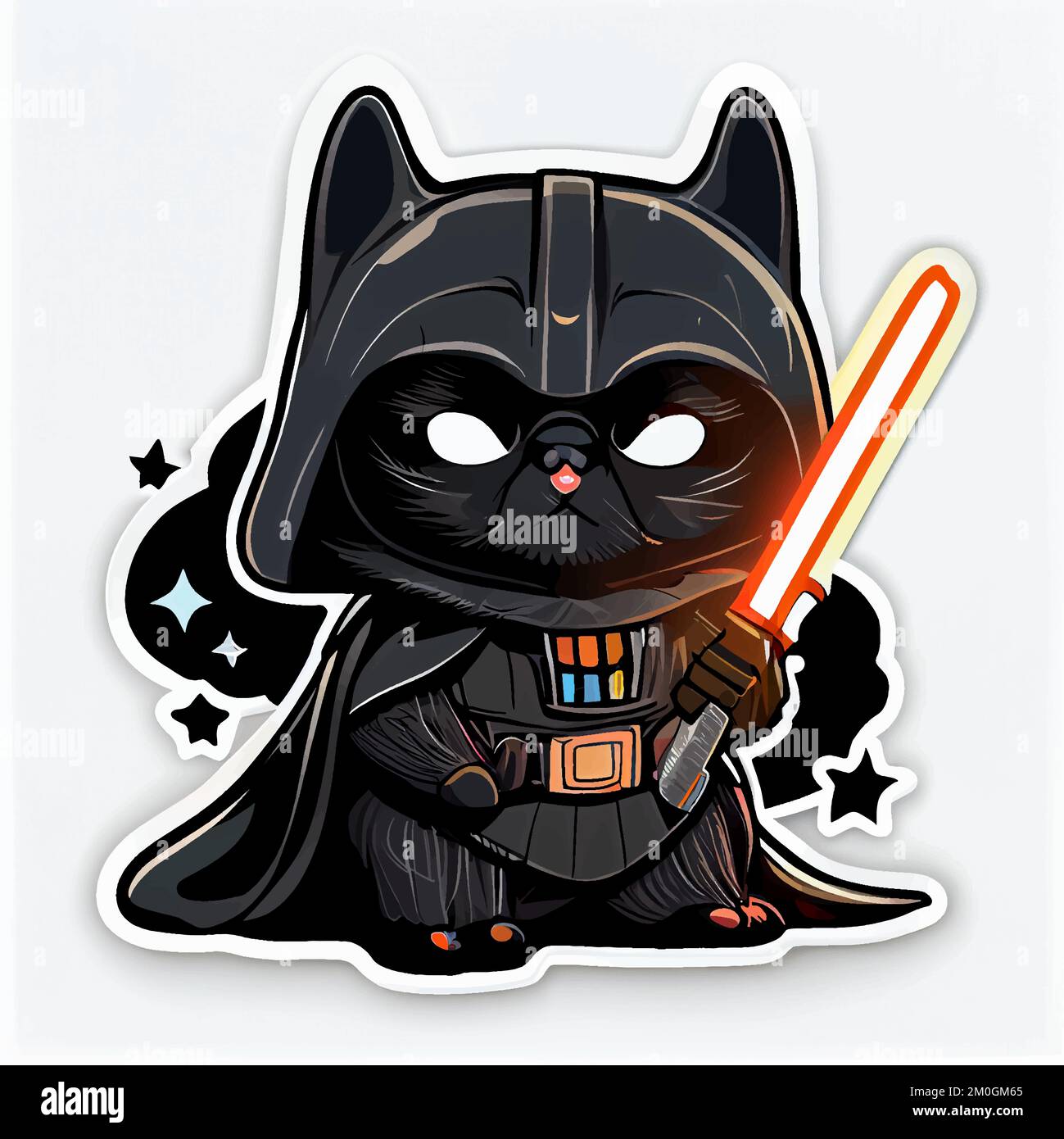 Black cat kitty cute darth vader costume Stock Photo - Alamy