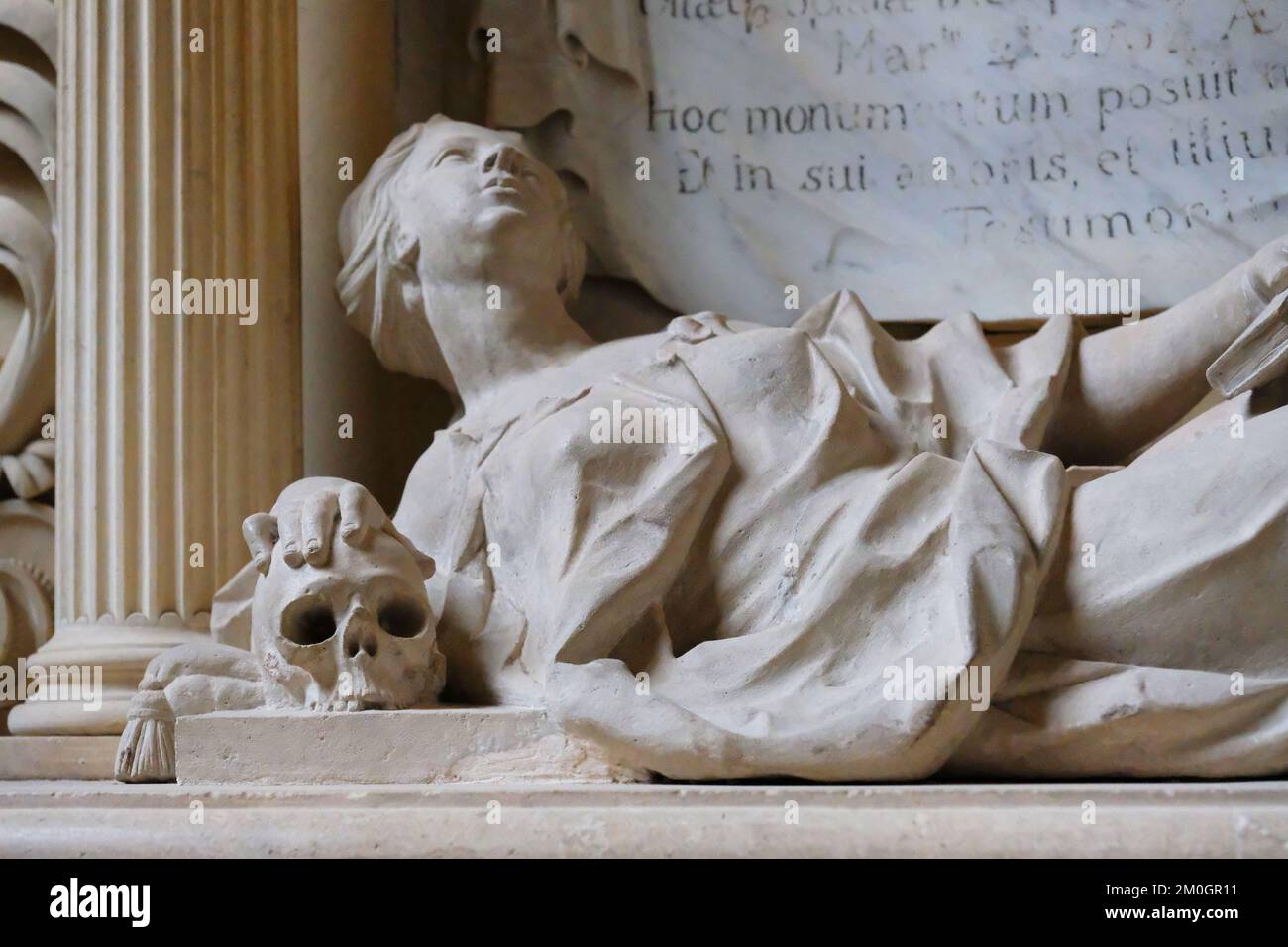 A tomb in Milton Abbey Church dedicated to the Banks family of Corfe Castle and Kingston Lacy, Dorset, UK - John Gollop Stock Photo