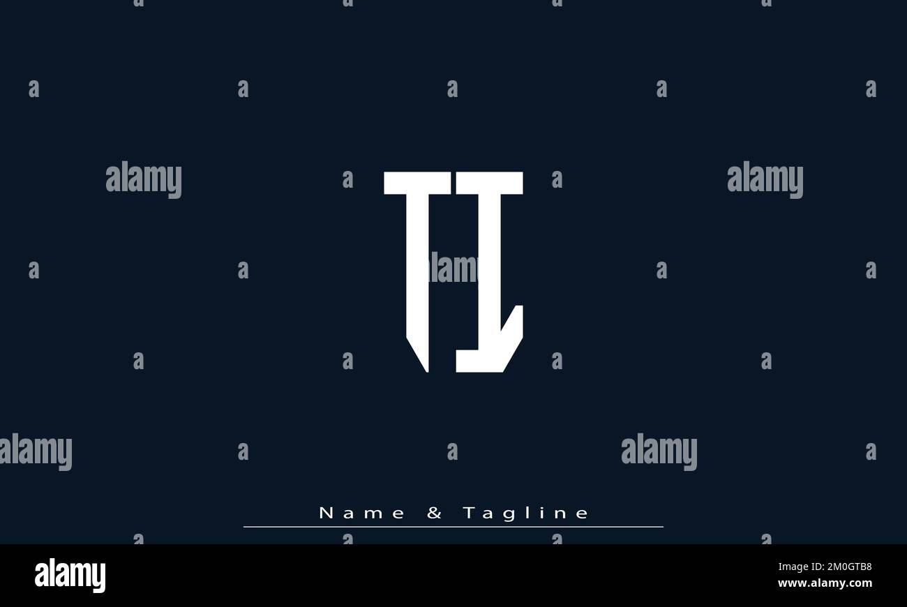 Alphabet letters Initials Monogram logo TI , IT Stock Vector