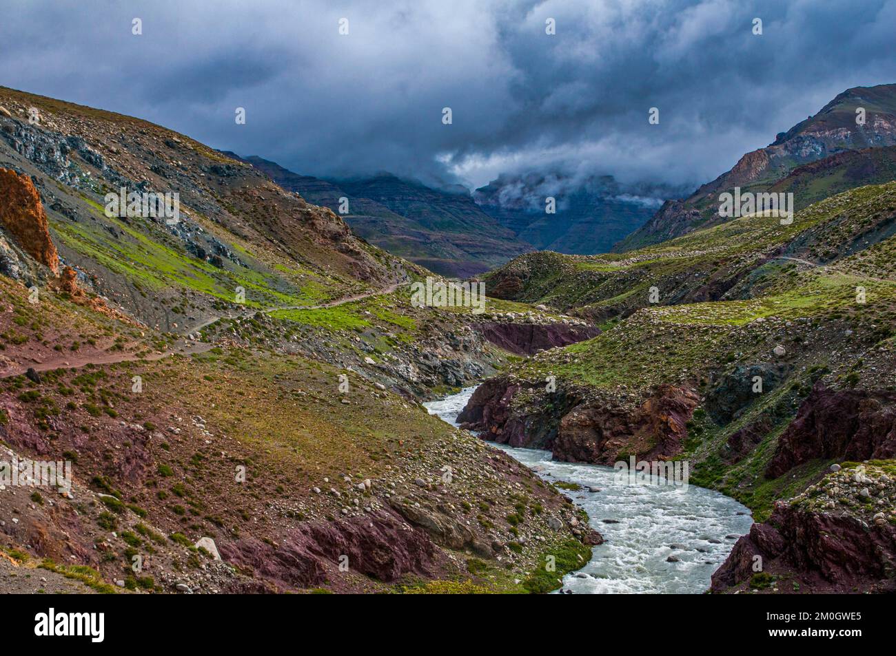 River snakes through as valley, Kailash Kora, Western Tibet, Asia Stock  Photo - Alamy