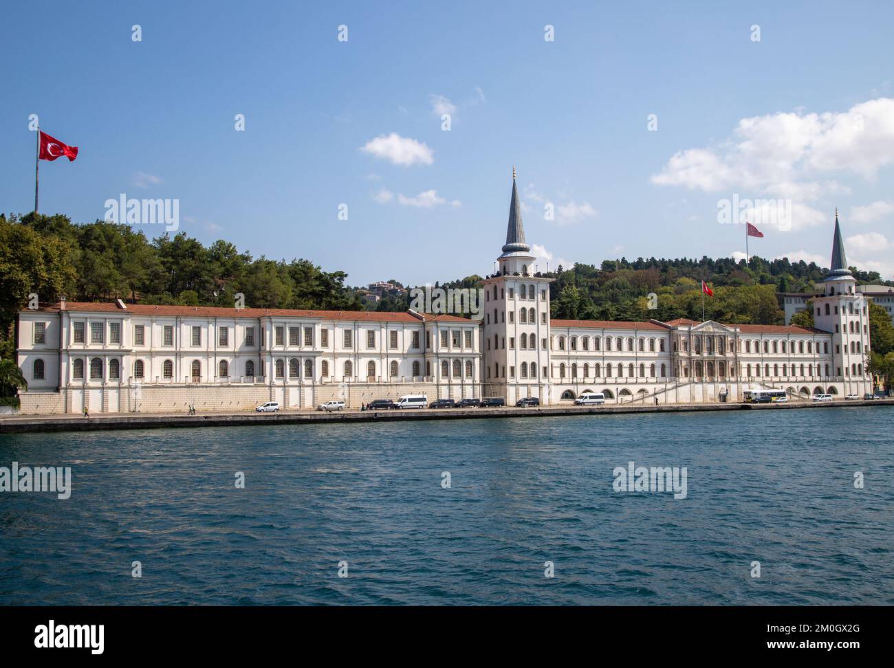 Istanbul,Turkey - 09-02-2022:Kuleli Military High School historical building on the Bosphorus Stock Photo