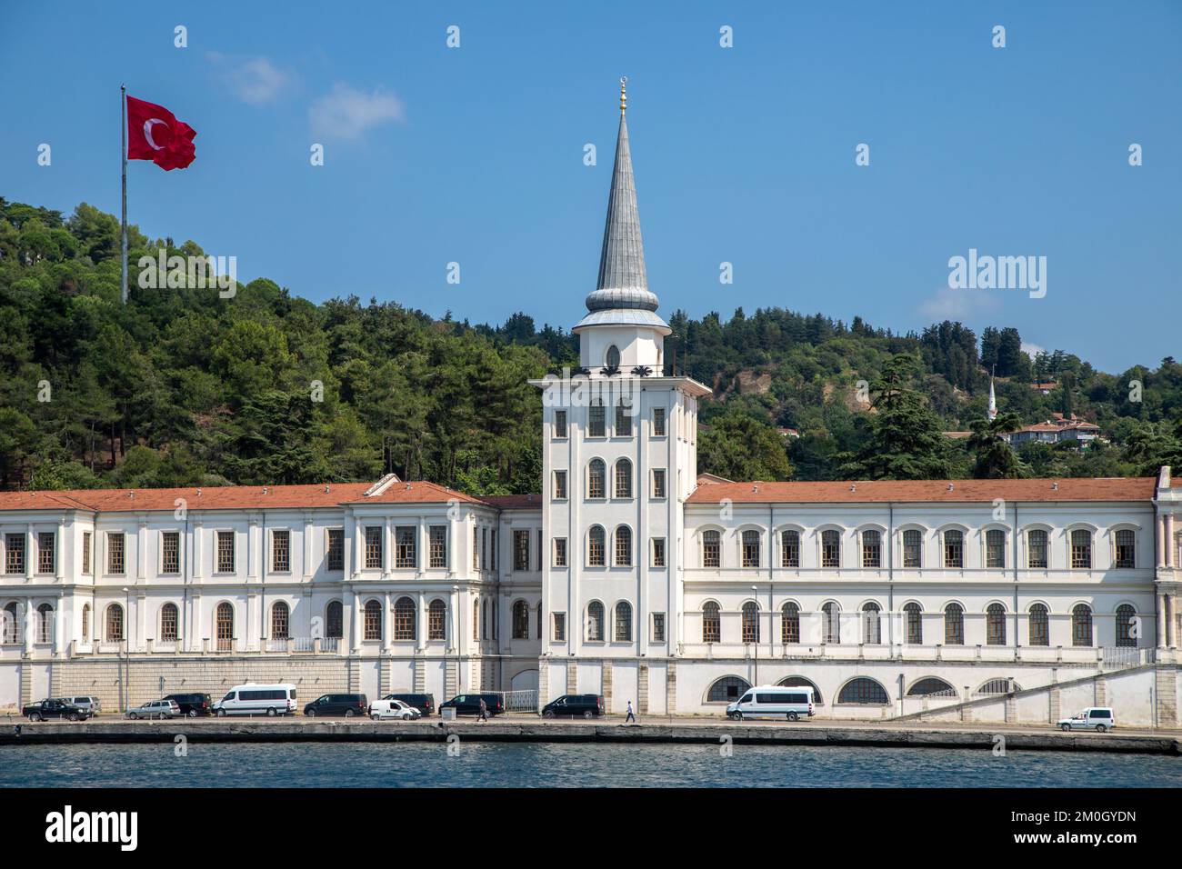 Istanbul,Turkey - 09-02-2022:Kuleli Military High School historical building on the Bosphorus Stock Photo