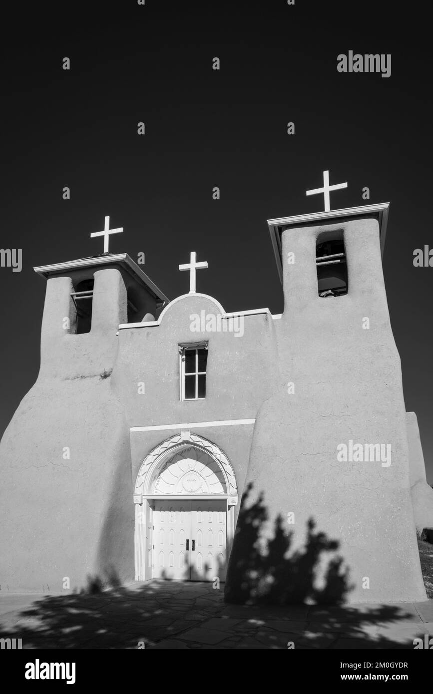 The San Francisco de Asis Church in Ranchos de Taos, New Mexico, USA, made famous by Ansel Adams