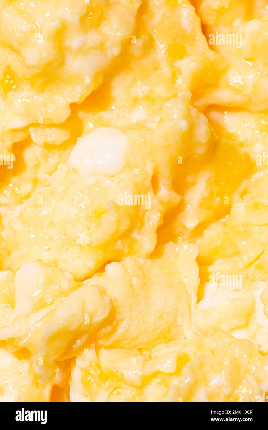 Texture tasty scrambled eggs hi-res stock photography and images - Alamy