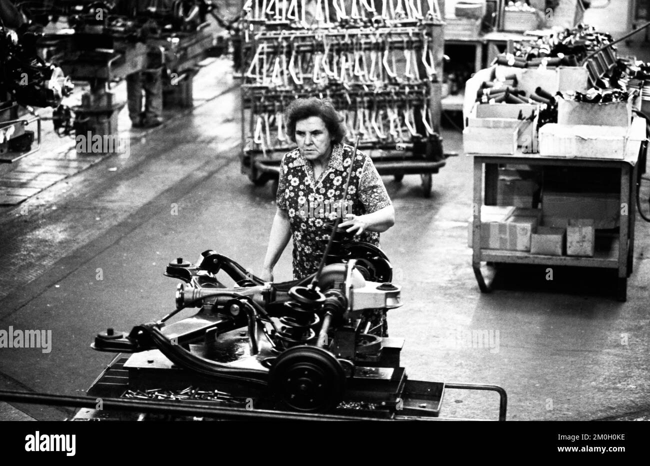 Car production at the Ford factory on 12.02.1976 in Cologne, Germany, Europe Stock Photo