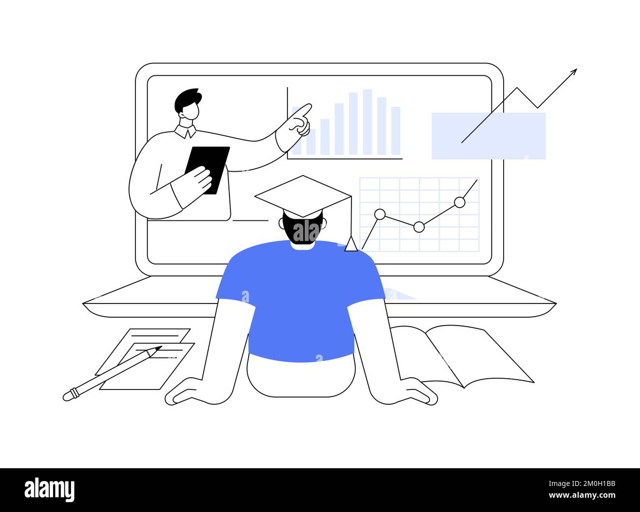 Online teaching abstract concept vector illustration Stock Vector Image ...
