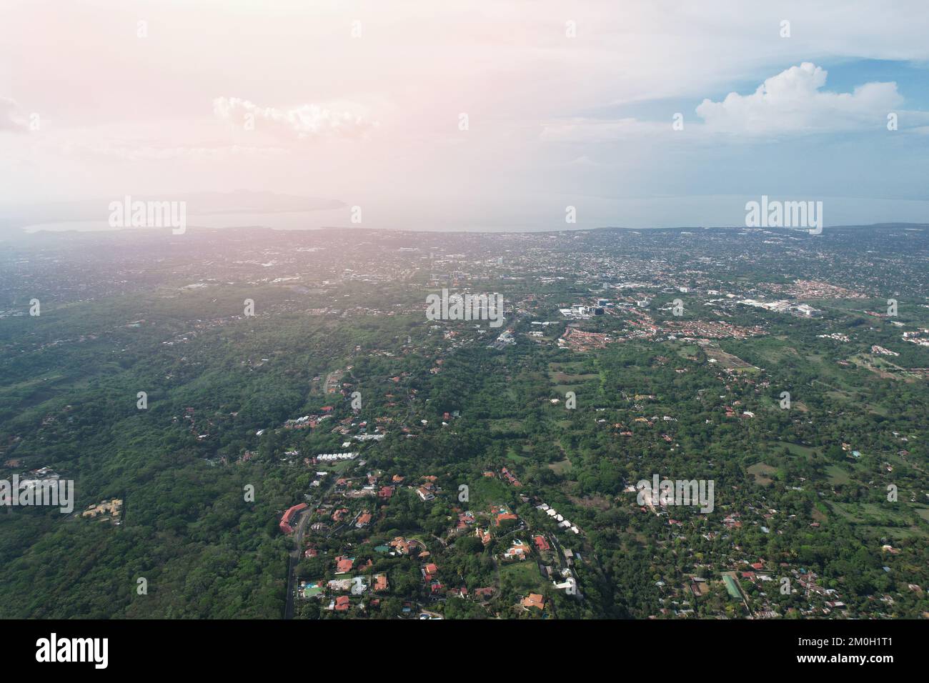 Central america Nicaragua landscape aerial drone view Stock Photo