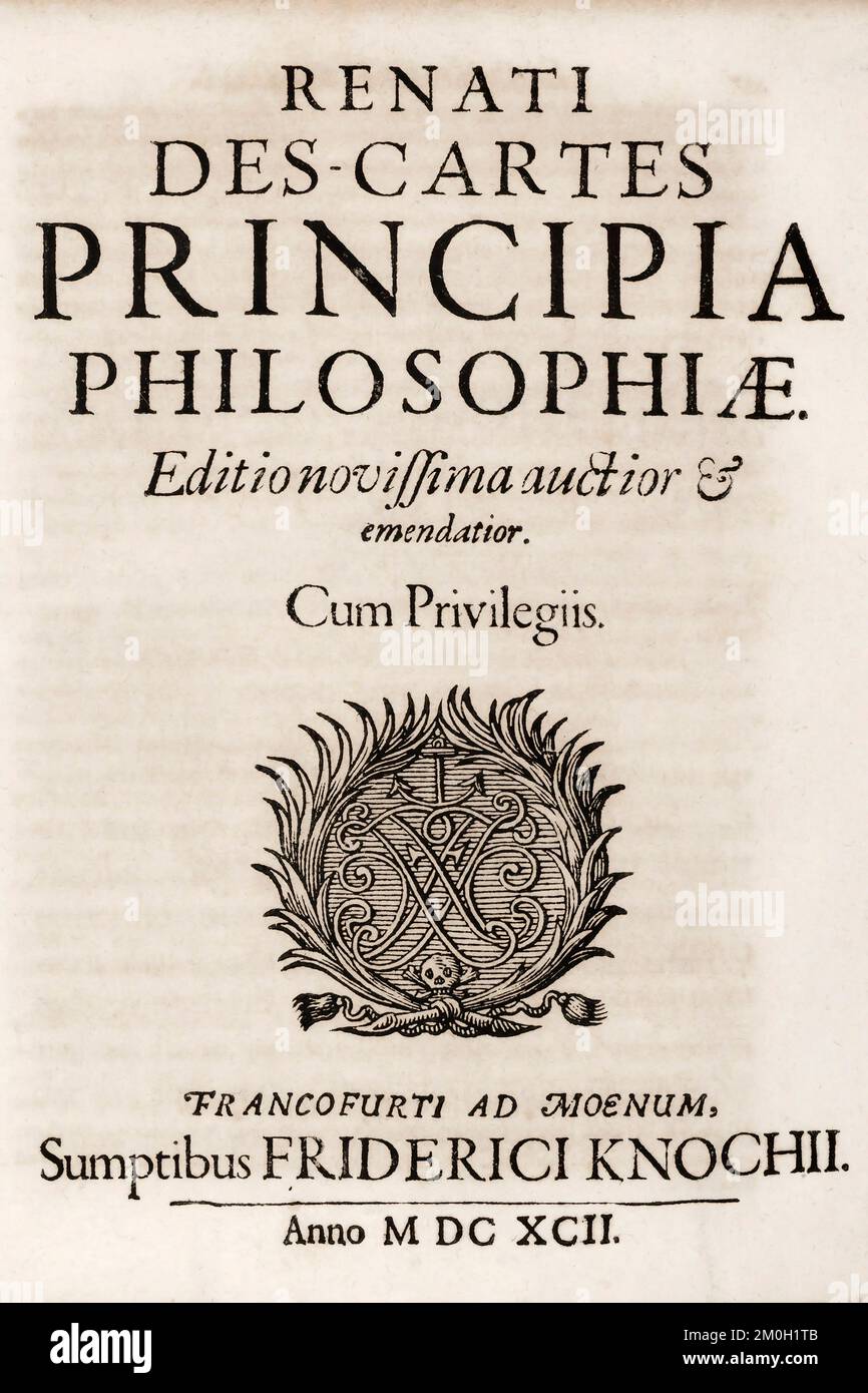 Rene descartes principia philosophiae hi-res stock photography and ...