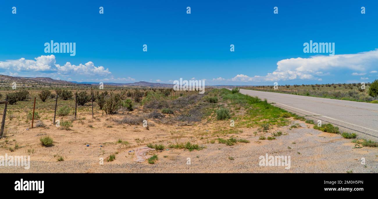 A beautiful shot of the landscapes of Canoncito in New Mexico Stock Photo