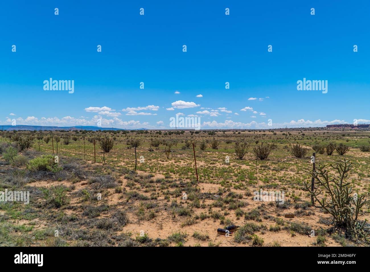 A beautiful shot of the landscapes of Canoncito in New Mexico Stock Photo