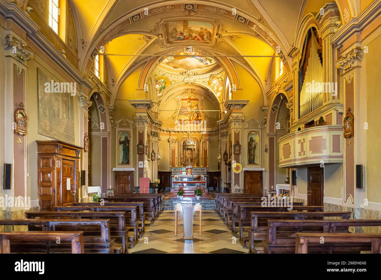 st. bartolomeo church, cassiglio, italy Stock Photo