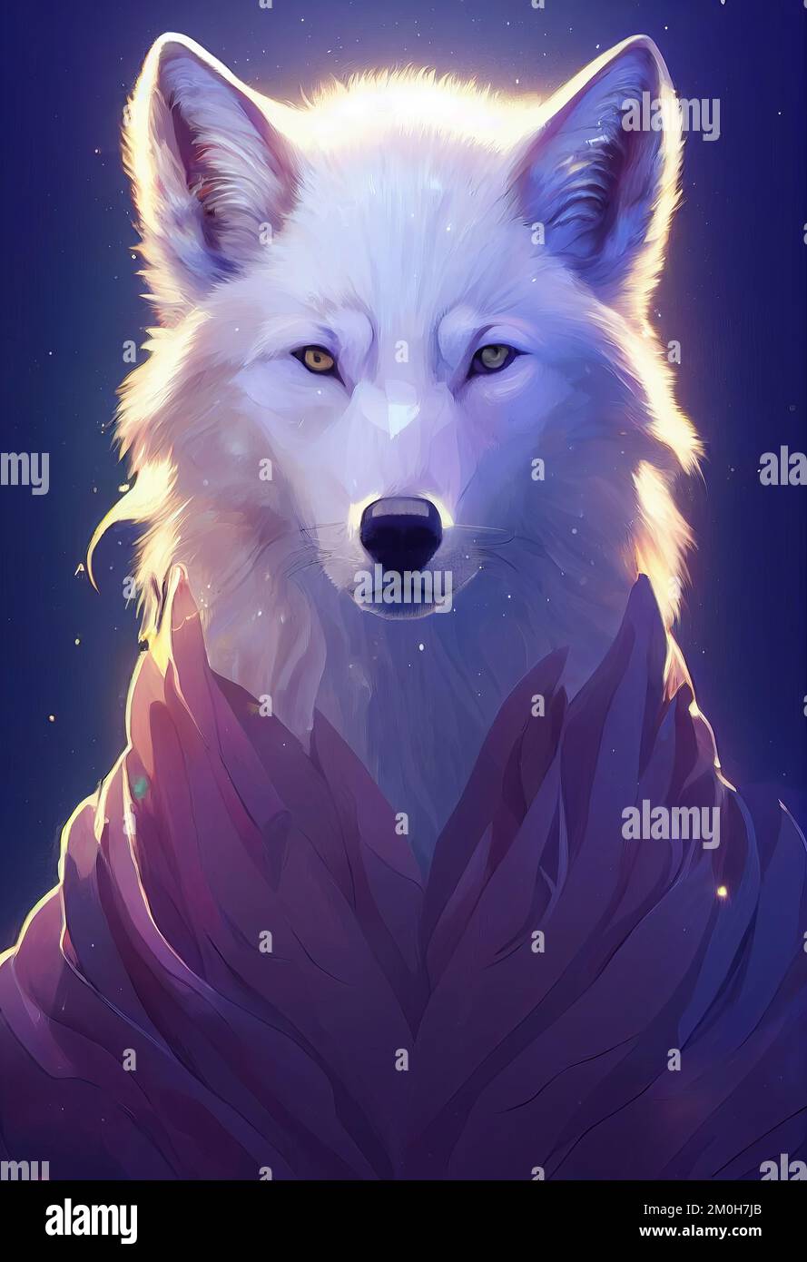 Funny adorable portrait headshot of cute arctic wolf. North American ...