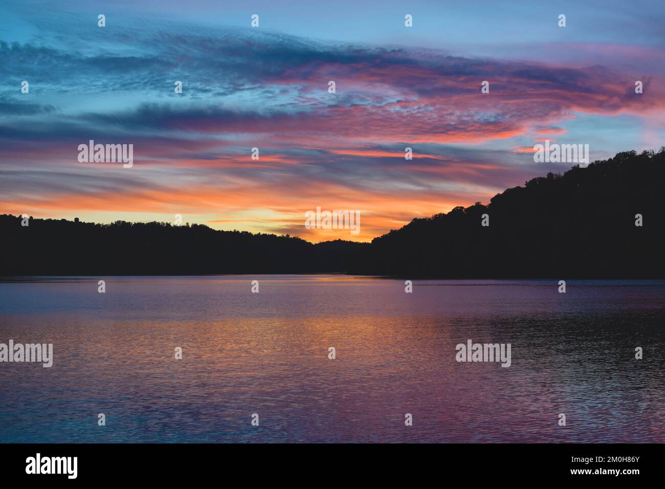 Cheat Lake at sunset, West Virginia, USA Stock Photo Alamy
