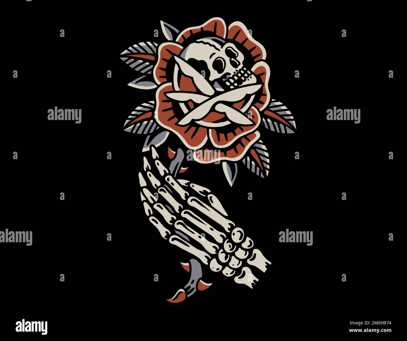 Old school traditional tattoo inspired cool graphic design illustration ...