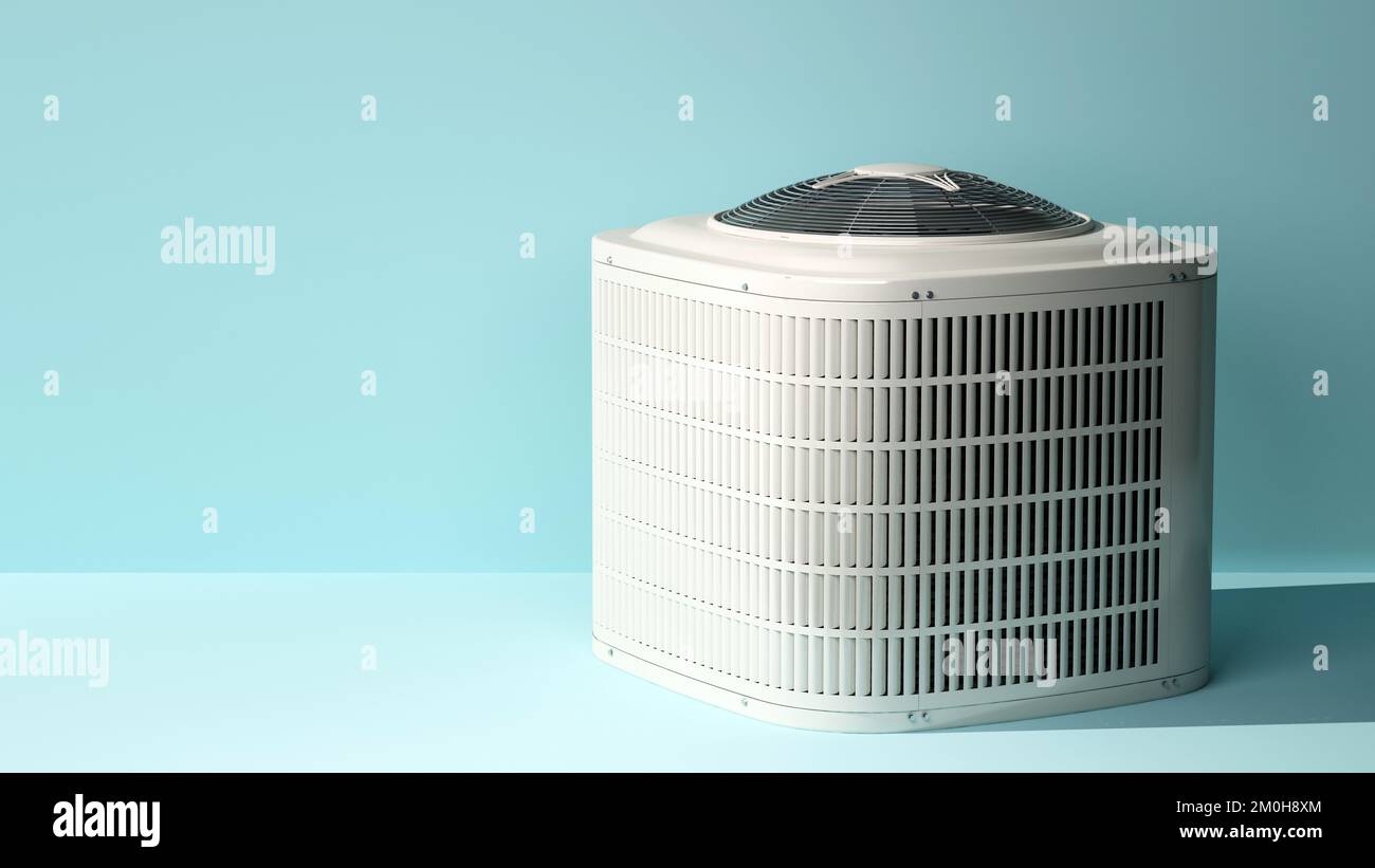 outdoor air conditioning unit with copy space. 3d rendering Stock Photo ...