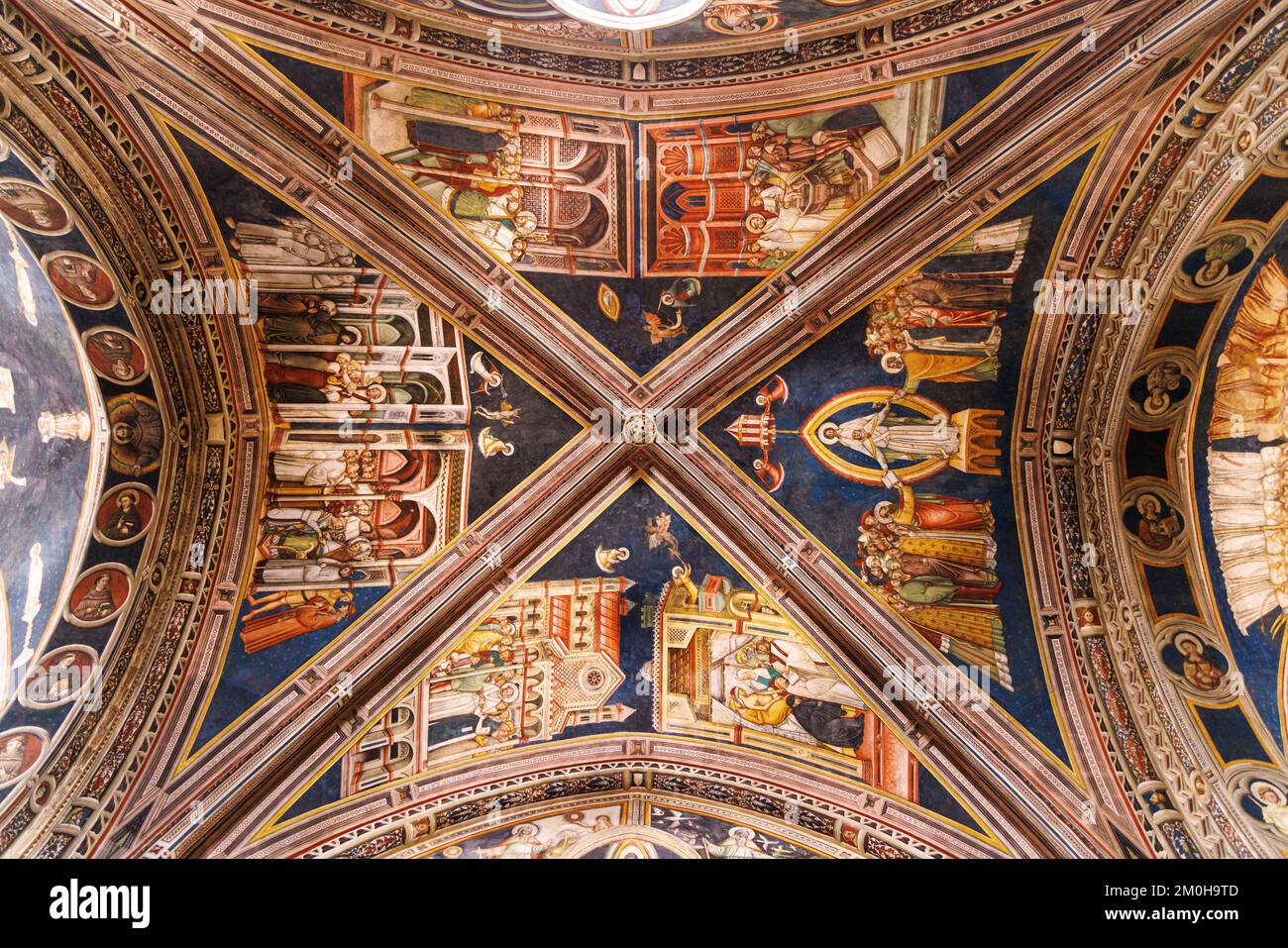 Italy, Apulia, Galatina, Basilica di Santa Caterina d'Alessandria, ceiling paintings Stock Photo
