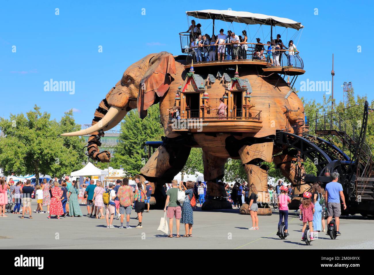 France, Loire Atlantique, Nantes, Nantes island, The Great Elephant of the Machines of the island Stock Photo