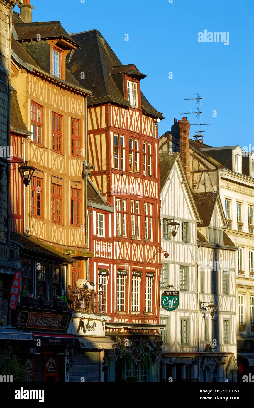 France, Seine Maritime, Rouen, Place de la Pucelle as a tribute to Joan of Arc burnt alive in the city Stock Photo