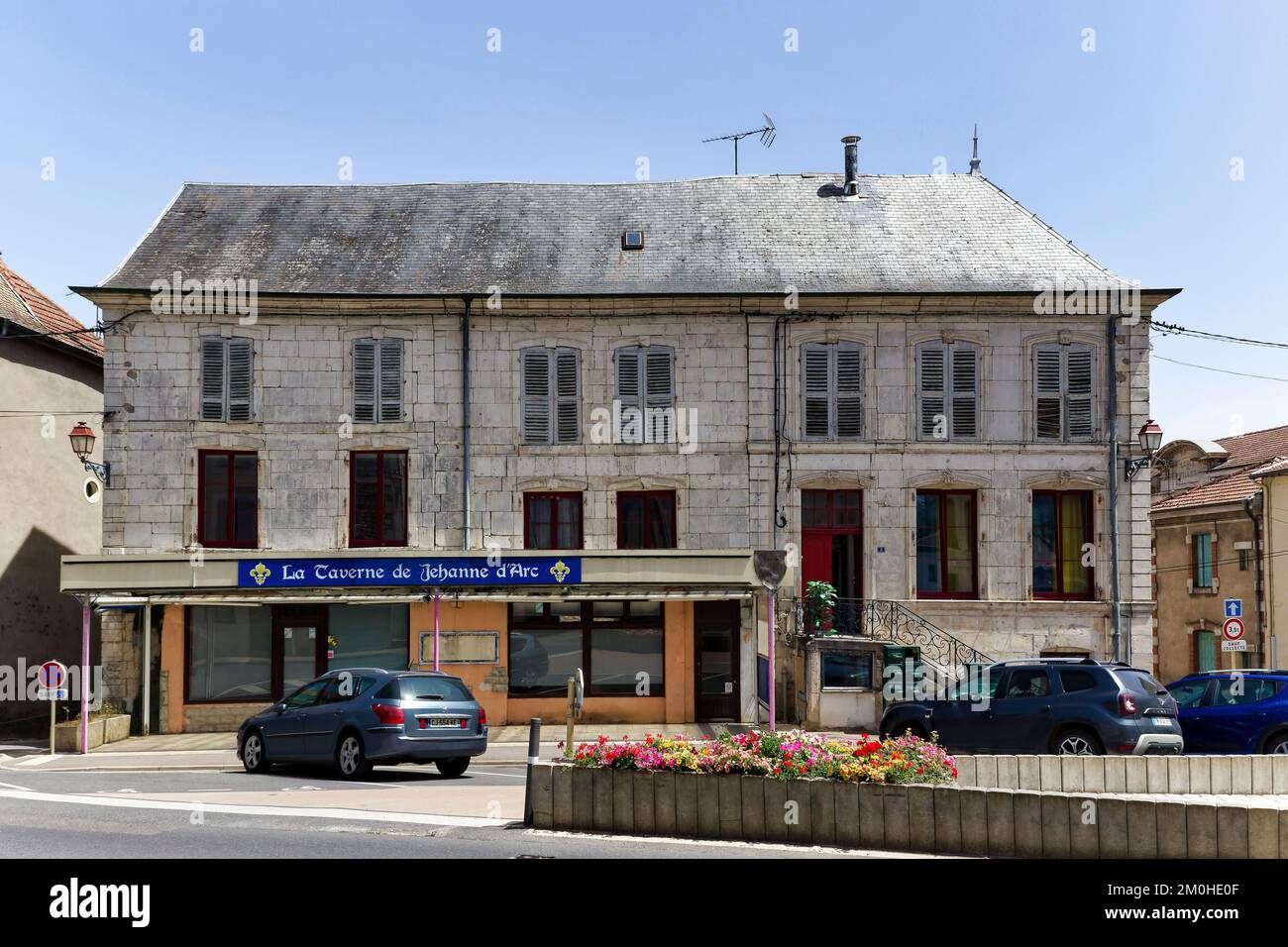 France, Meuse, Vaucouleurs, Place d'Armes freestone house of Euville