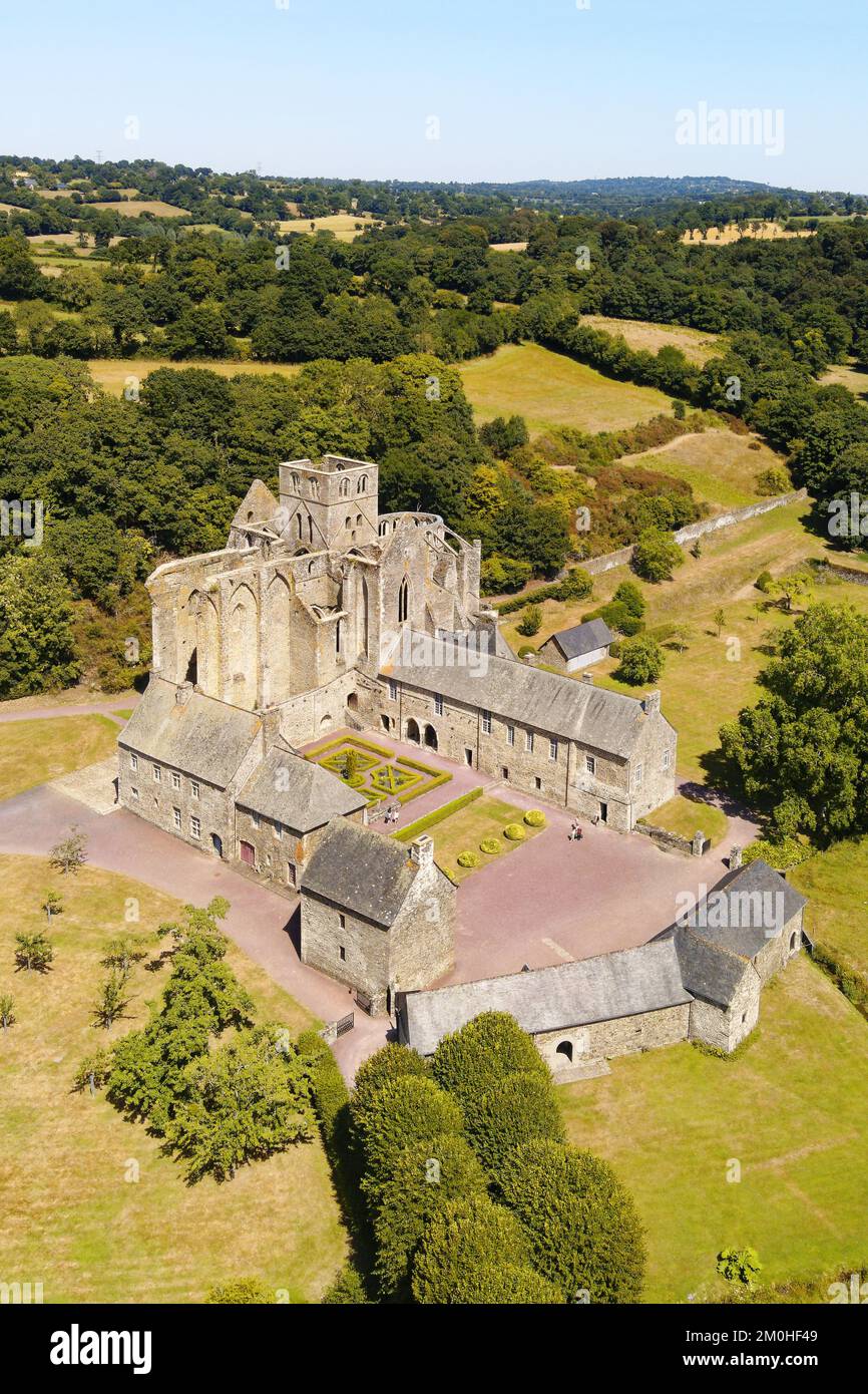 France, Manche, Hambye, abbey Notre Dame de Hambye, Benedictine abbey ...