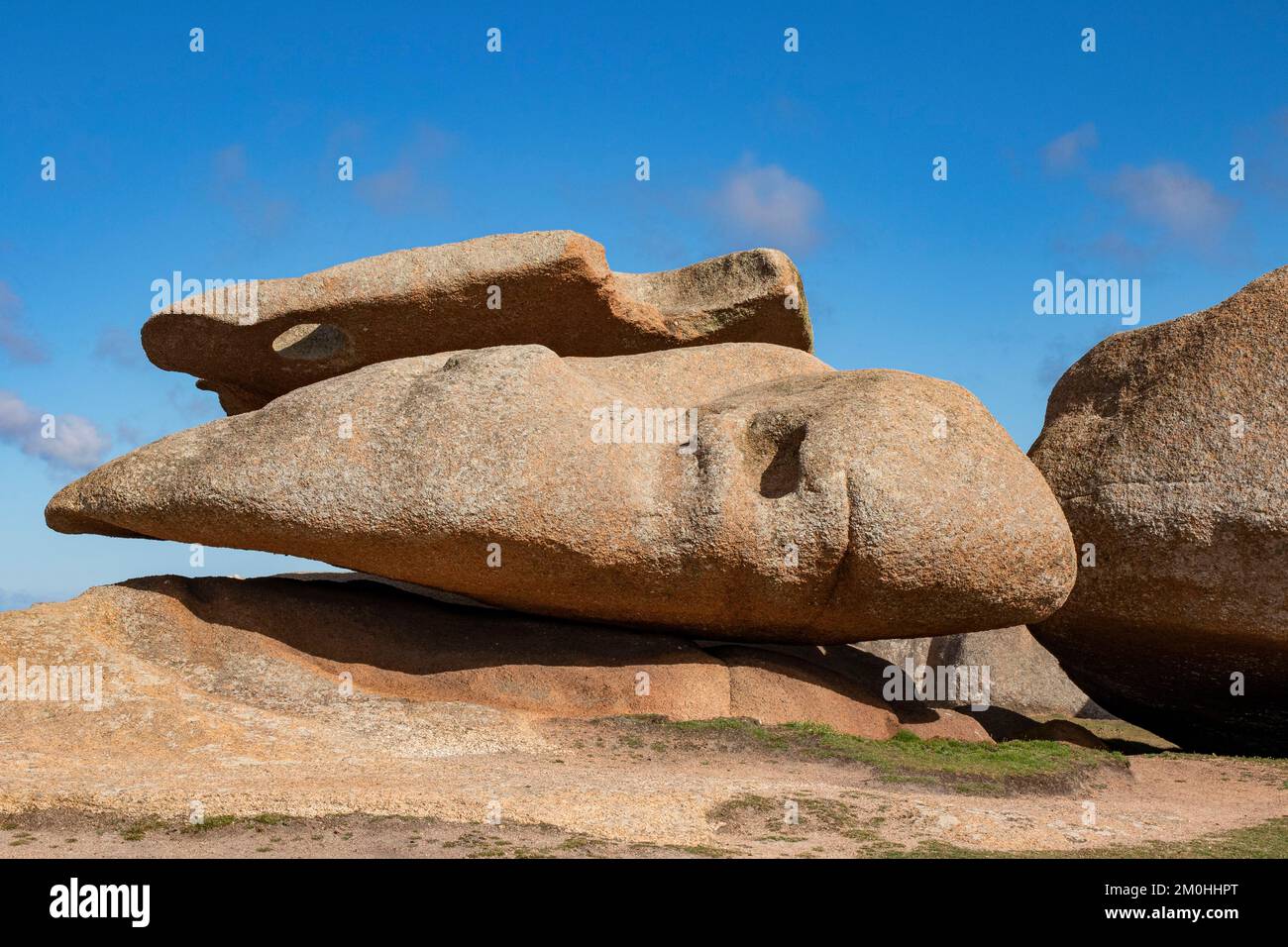 Pink Rocks France France, Cotes d'Armor, pink granite coast, Perros Guirec, rocks Stock ...