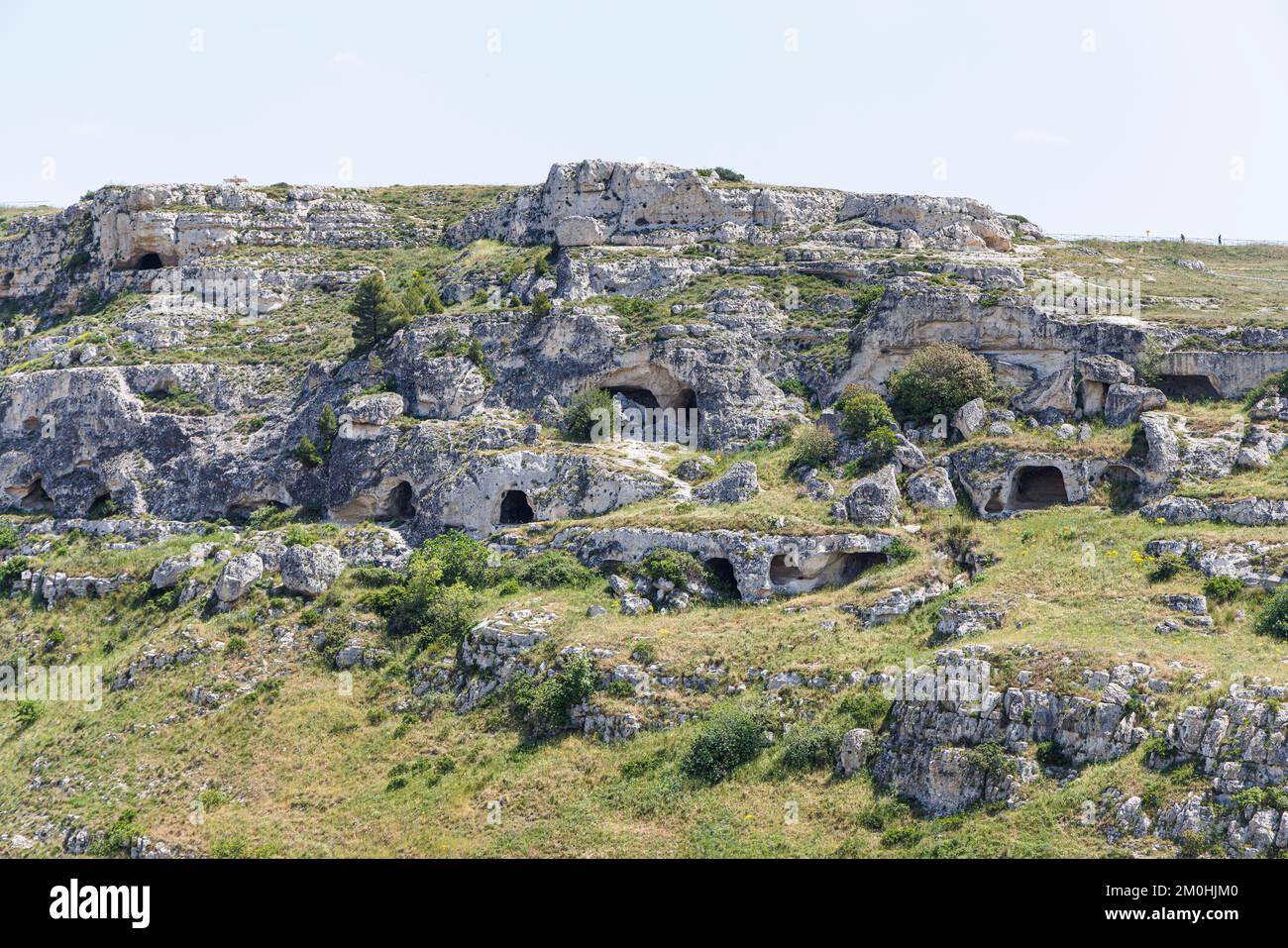 Italy, Basilicata, Matera, The Sassi and the park of the rupestrian churches listed as World Heritage by UNESCO, cave church and caves Stock Photo