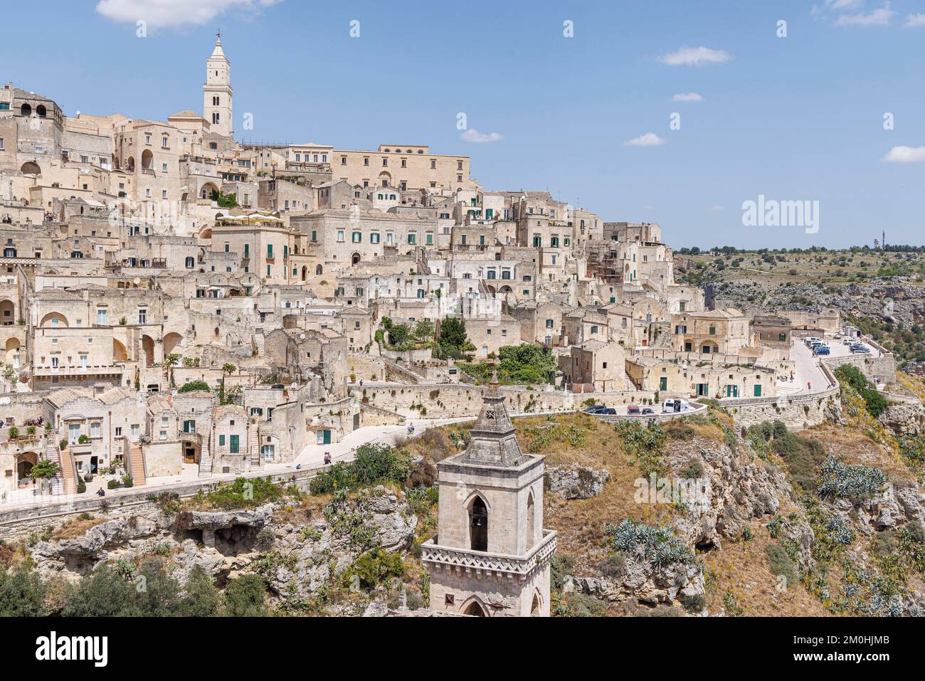 Italy, Basilicata, Matera, The Sassi and the park of the rupestrian churches listed as World Heritage by UNESCO, Sassi Stock Photo
