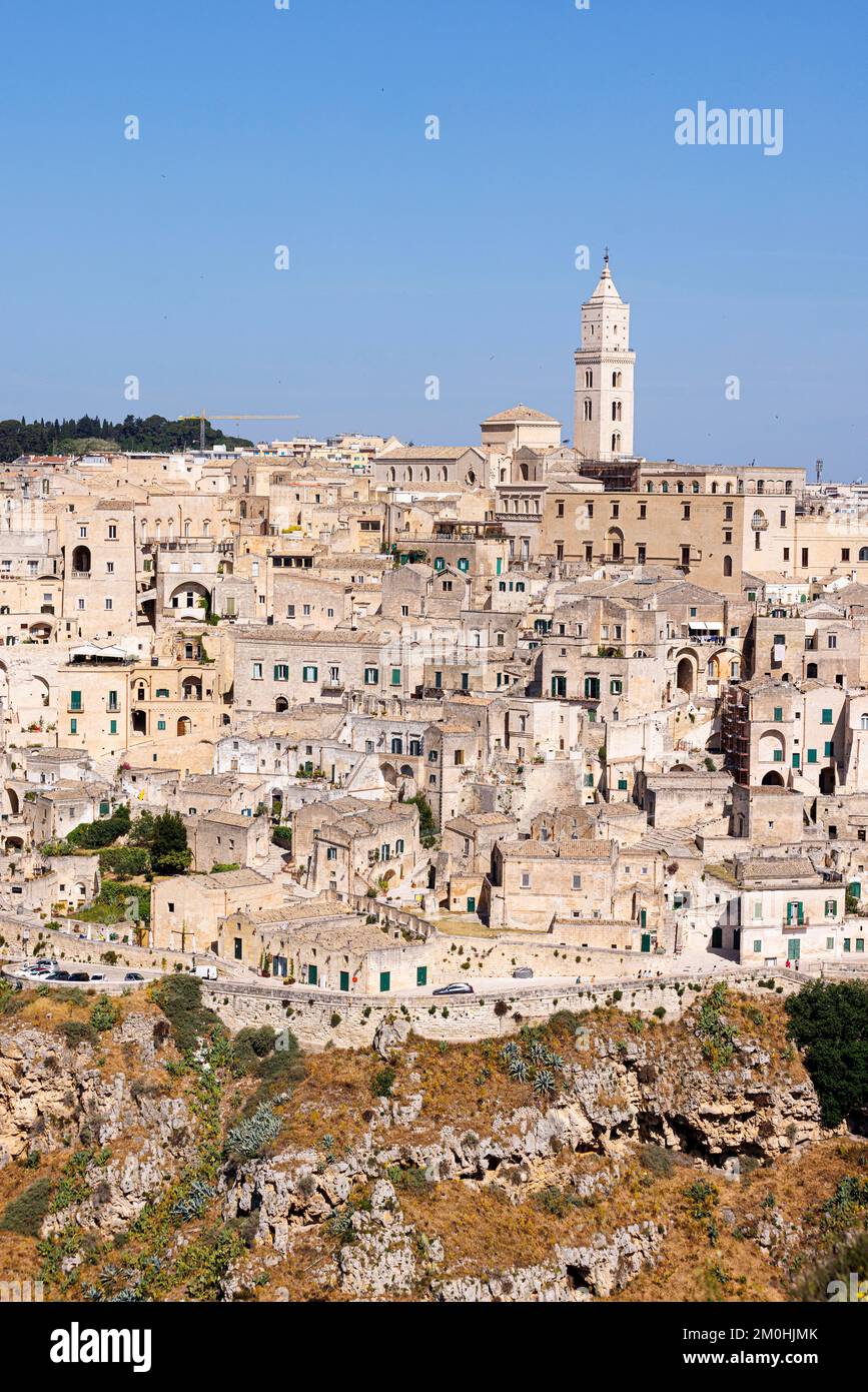 Italy, Basilicata, Matera, The Sassi and the park of the rupestrian churches listed as World Heritage by UNESCO Stock Photo