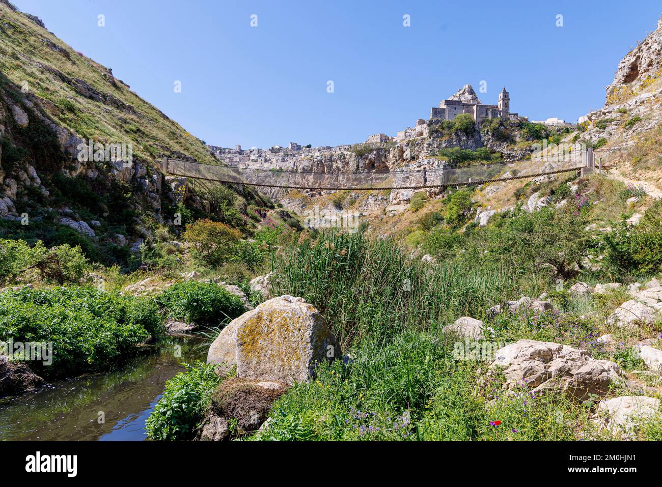 Italy, Basilicata, Matera, The Sassi and the park of the rupestrian churches listed as World Heritage by UNESCO Stock Photo