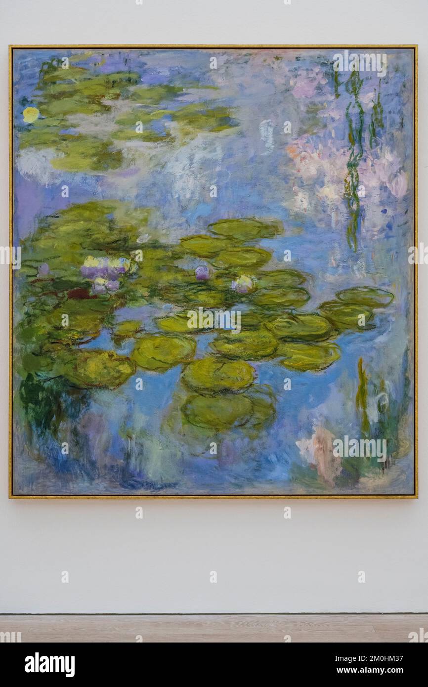 Switzerland, Basel, Riehen, Beyeler Foundation, water-lily (1916-1919) by the painter Claude Monnet Stock Photo