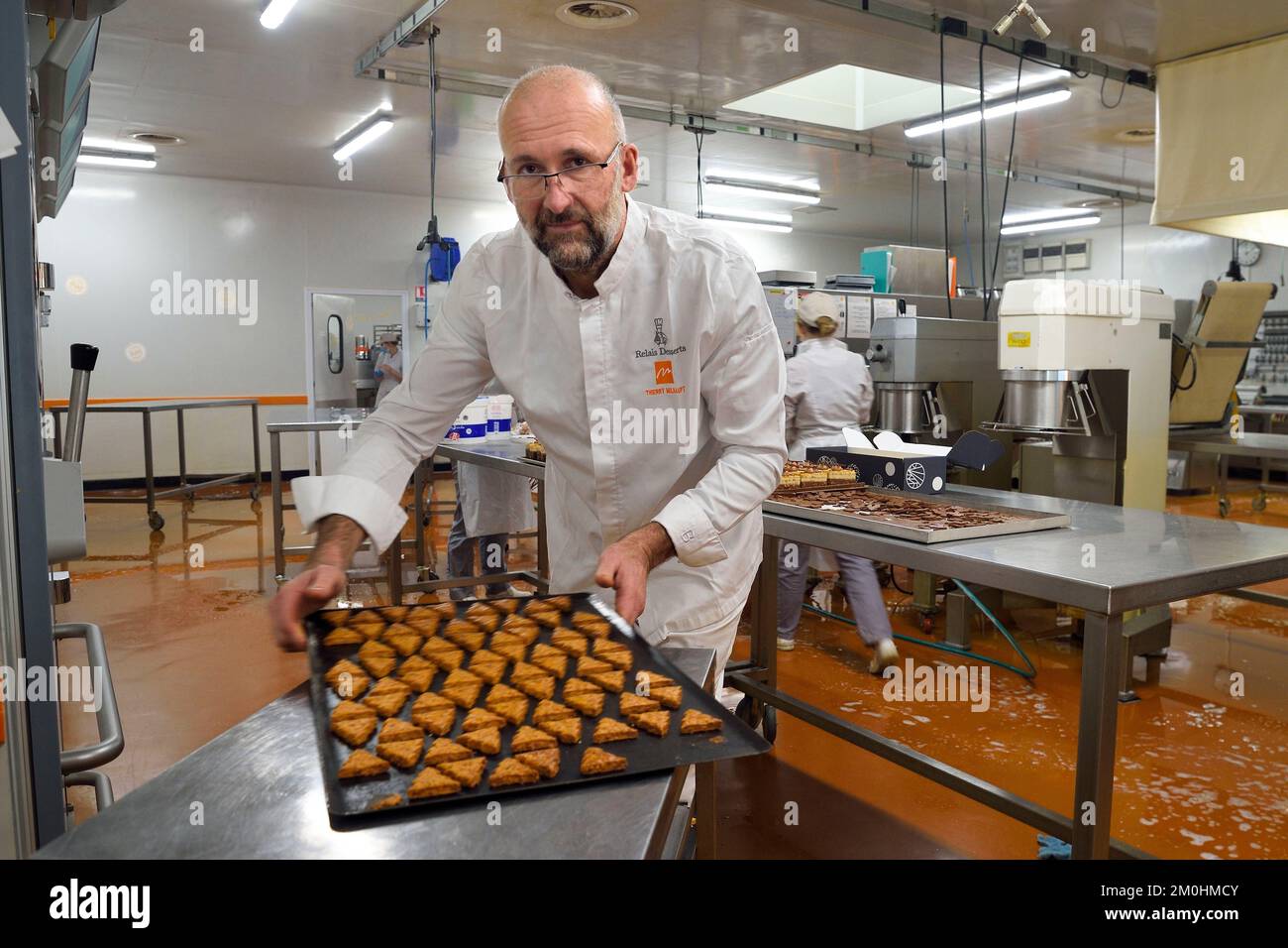 France, Bas Rhin, Munlhdolseim, pastry chocolatier Thierry Mulhaupt in ...